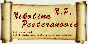 Nikolina Pešteranović vizit kartica